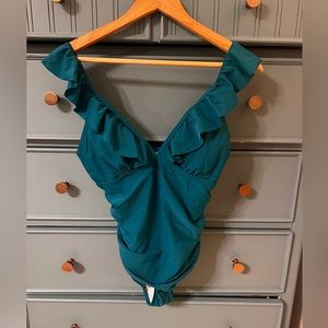 Teal One Piece Bathing Suit